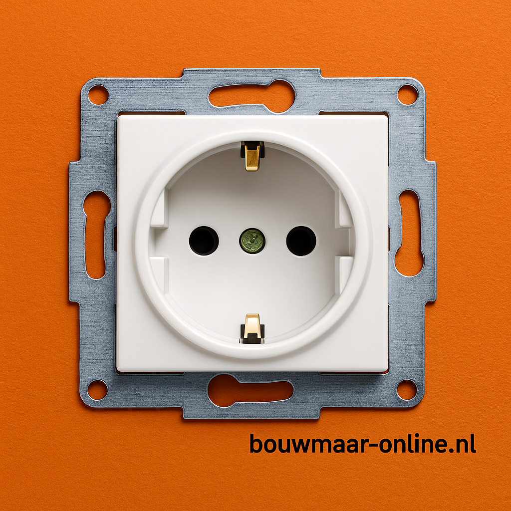 Visage Simple Enkel Wandstopcontact met Randaarde – Wit, Inbouw, Zonder Afdekraam, 16A