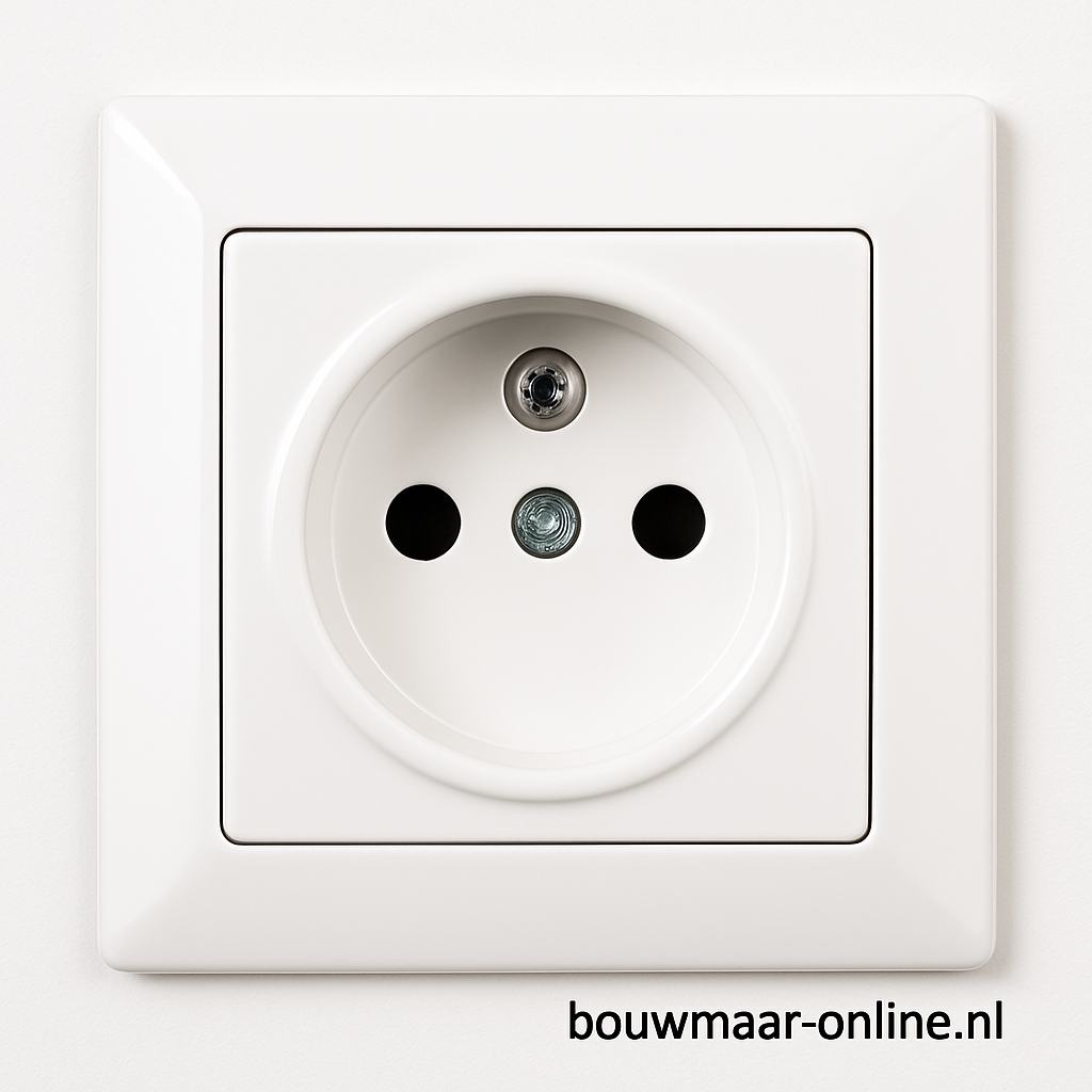 Visage Simple Enkel Stopcontact met Penaarde – Wit, Inbouw, België, Compleet, 16A