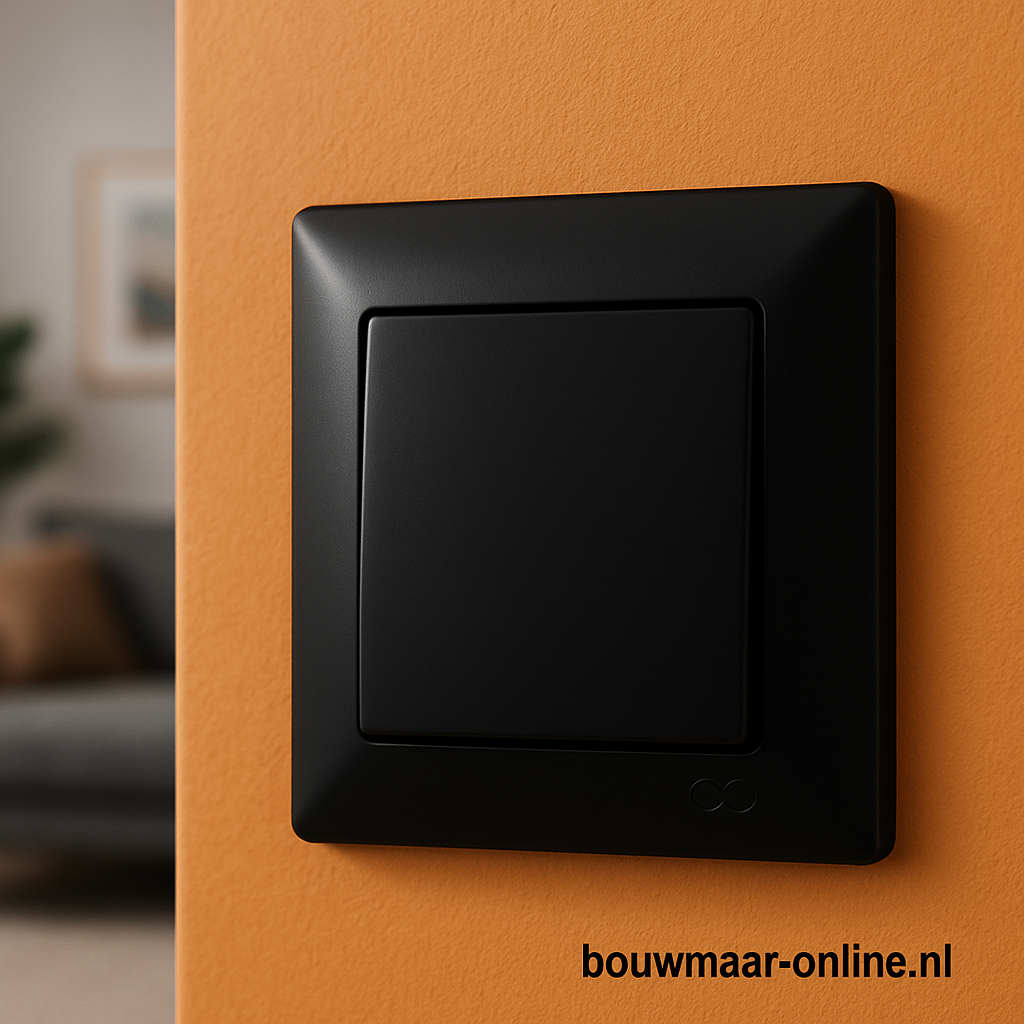 Visage Simple Schakelaar – Mat Zwart, Inbouw, Compleet, 16A