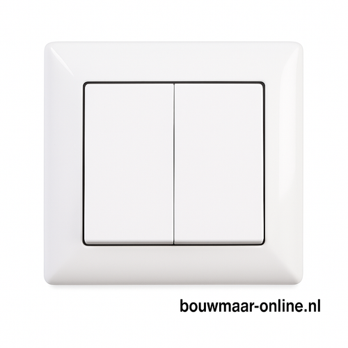 Visage Simple Dubbel Inbouw Serieschakelaar – Wit, Compleet, 16A