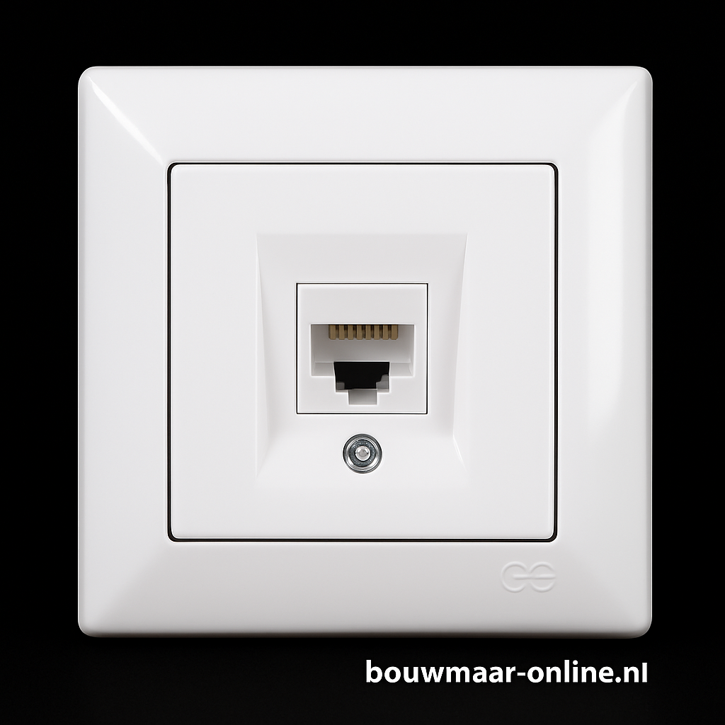 Visage Simple Cat6 Internet Wandcontactdoos – Wit, Inbouw, Compleet Unit