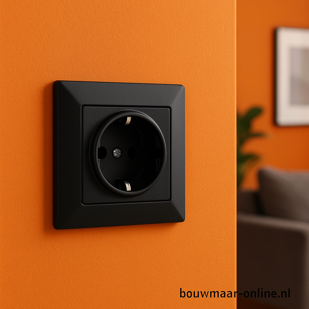 Visage Simple Stopcontact met Randaarde – Mat Zwart, Inbouw, 16A, Compleet